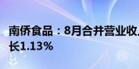 南侨食品：8月合并营业收入2.44亿元 同比增长1.13%