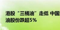 港股“三桶油”走低 中国海洋石油、中国石油股份跌超5%