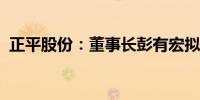 正平股份：董事长彭有宏拟辞任董事长职务