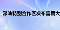 深汕特别合作区发布雷雨大风黄色预警信号