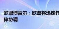 欧盟博雷尔：欧盟将迅速作出反应并与国际伙伴协调