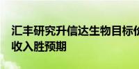 汇丰研究升信达生物目标价至58港元 上半年收入胜预期