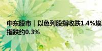 中东股市｜以色列股指收跌1.4%埃及股指跌约0.8%沙特股指跌约0.3%