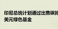 印尼总统计划通过出售碳排放额度成立650亿美元绿色基金