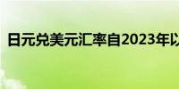 日元兑美元汇率自2023年以来首次突破140