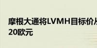 摩根大通将LVMH目标价从790欧元下调至720欧元