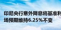 印尼央行意外降息将基准利率下调至6.00%市场预期维持6.25%不变