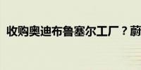 收购奥迪布鲁塞尔工厂？蔚来表示暂无回应