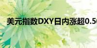 美元指数DXY日内涨超0.50%现报101.44