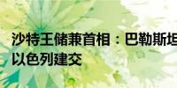 沙特王储兼首相：巴勒斯坦不建国沙特就不与以色列建交