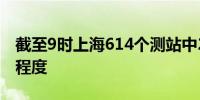 截至9时上海614个测站中28个达到特大暴雨程度