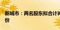 新城市：两名股东拟合计减持公司不超4%股份