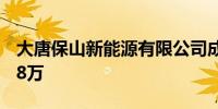 大唐保山新能源有限公司成立注册资本2380.8万