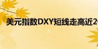 美元指数DXY短线走高近20点现报100.93