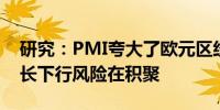 研究：PMI夸大了欧元区经济的疲软程度 增长下行风险在积聚