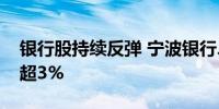 银行股持续反弹 宁波银行、华夏银行双双涨超3%