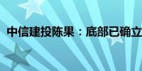 中信建投陈果：底部已确立回调就是给机会