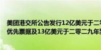 美团港交所公告发行12亿美元于二零二八年到期的4.500%优先票据及13亿美元于二零二九年到期的4.625%优先票据