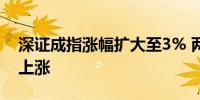 深证成指涨幅扩大至3% 两市超5100只个股上涨