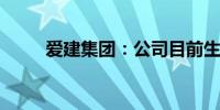 爱建集团：公司目前生产经营正常