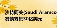 沙特阿美(Saudi Aramco)自7月以来第二次发债筹集30亿美元