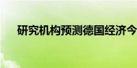 研究机构预测德国经济今年将小幅萎缩