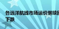 各远洋航线市场运价继续回落 拖累综合指数下跌