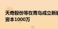 天奇股份等在青岛成立新能源科技公司 注册资本1000万