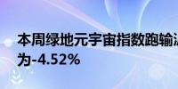 本周绿地元宇宙指数跑输沪深300 相对收益为-4.52%