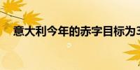 意大利今年的赤字目标为3.8%低于4.3%