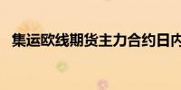 集运欧线期货主力合约日内涨幅扩大至8%