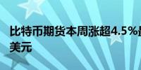 比特币期货本周涨超4.5%最终没能守住6.7万美元