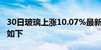 30日玻璃上涨10.07%最新主力合约持仓变化如下