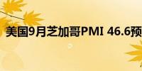 美国9月芝加哥PMI 46.6预期46.3前值46.1