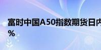 富时中国A50指数期货日内持续大涨现涨超5%