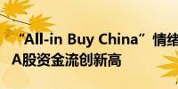 “All-in Buy China”情绪点燃！海外交易台A股资金流创新高