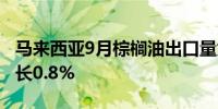 马来西亚9月棕榈油出口量为1457408公吨增长0.8%