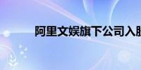 阿里文娱旗下公司入股晟喜华视