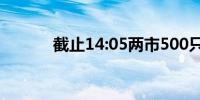 截止14:05两市500只个股涨停