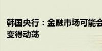 韩国央行：金融市场可能会因伊朗袭击行动而变得动荡