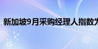 新加坡9月采购经理人指数为51.08月为50.9