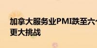 加拿大服务业PMI跌至六个月低点企业面临更大挑战