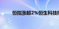 恒指涨超2%恒生科技指数涨3.5%