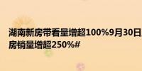 湖南新房带看量增超100%9月30日至10月4日#大庆商品住房销量增超250%#