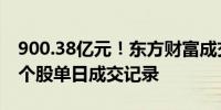 900.38亿元！东方财富成交打破尘封近17年个股单日成交记录