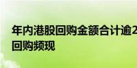 年内港股回购金额合计逾2152亿港元大手笔回购频现