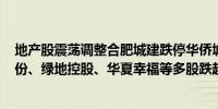 地产股震荡调整合肥城建跌停华侨城A、中交地产、空港股份、绿地控股、华夏幸福等多股跌超7%