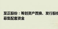 至正股份：筹划资产置换、发行股份及支付现金购买资产并募集配套资金