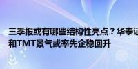 三季报或有哪些结构性亮点？华泰证券：大金融、中游制造和TMT景气或率先企稳回升