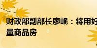 财政部副部长廖岷：将用好专项债券来收购存量商品房